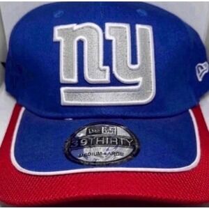 New Era 39THIRTY New York‎ Giants NFL Hat Blue Red NWT OS